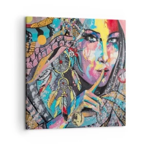 Quadro em tela - Fique em silêncio até compreender - 50x50 cm