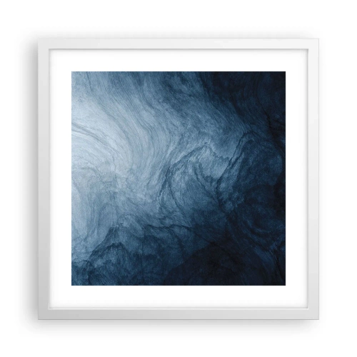 Pôster em moldura branca - Nas profundezas - 40x40 cm