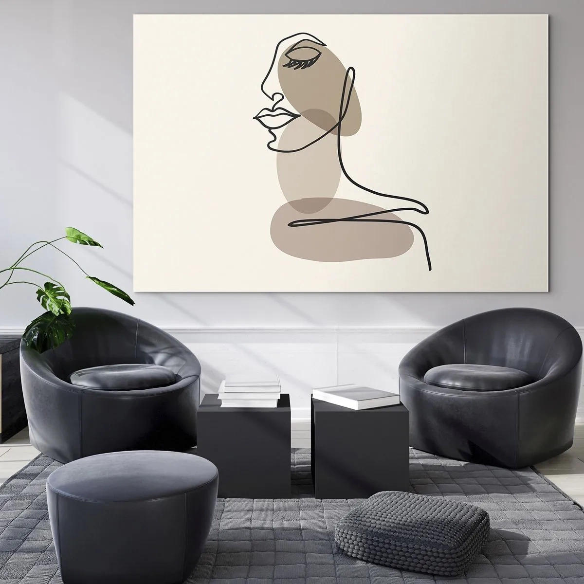 Quadro em vidro - Uma certa linha de beleza - 100x70 cm