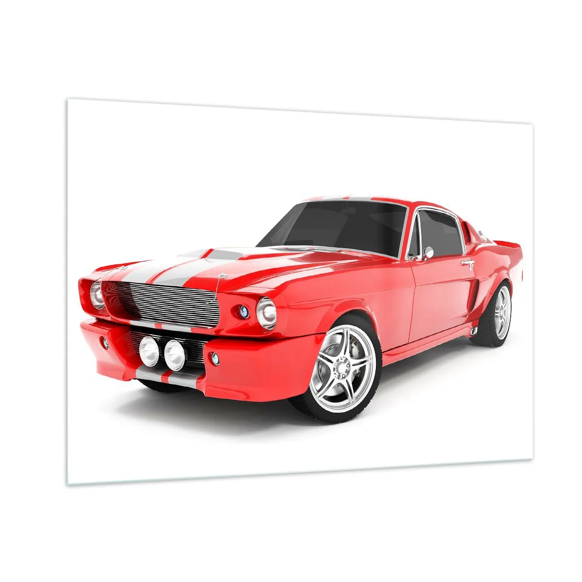 Quadro em vidro - Mustang rápido como o vento - 100x70 cm