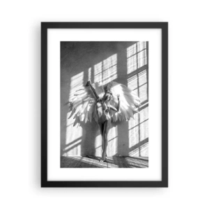 Pôster com moldura preta - Direto do céu - 30x40 cm