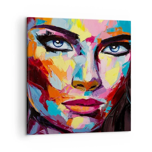 Quadro em tela - A alma também é colorida - 60x60 cm