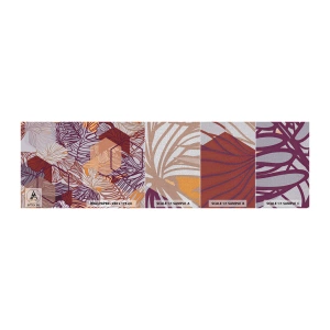 Amostra de papel de parede Premium Canvas - A impossível relação entre a geometria e a natureza - Abstração, Gráficos, Folhas - 100x30 cm