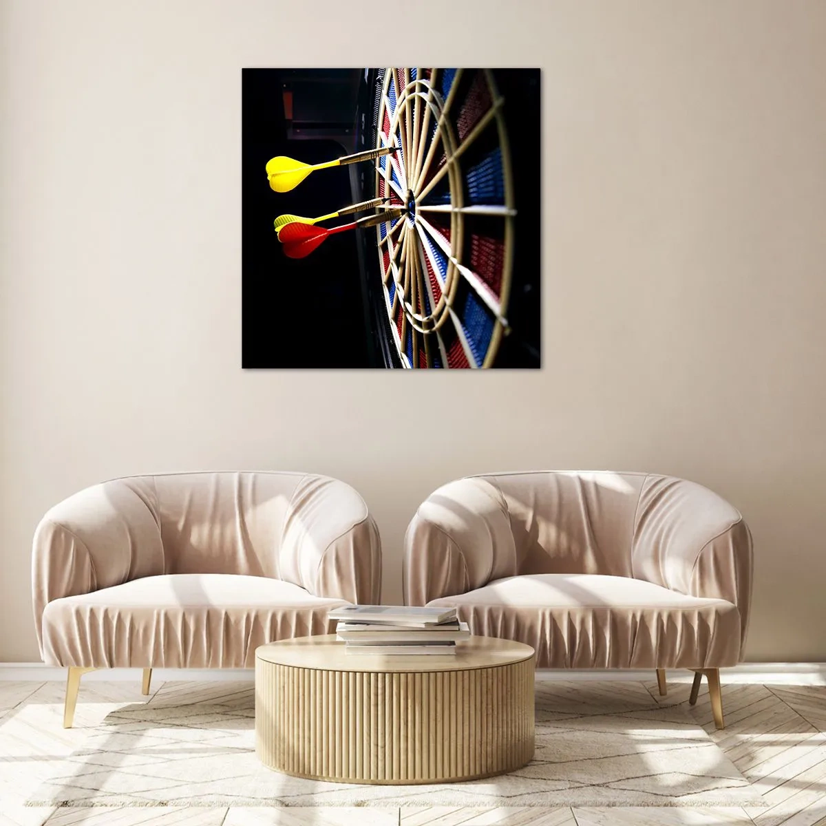 Quadro em vidro - Direto ao ponto - 40x40 cm