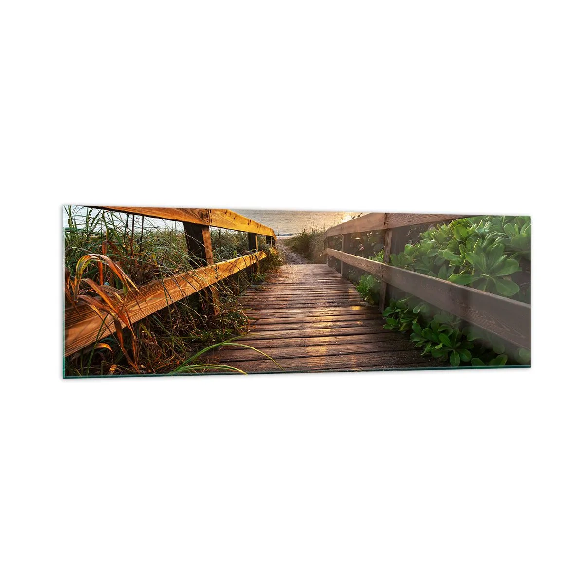 Quadro em vidro - Direto para a costa - 160x50 cm