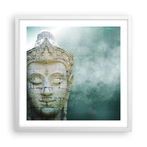 Pôster em moldura branca - Em busca da luz - 50x50 cm