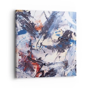 Quadro em tela - Dança louca da abstração - 30x30 cm