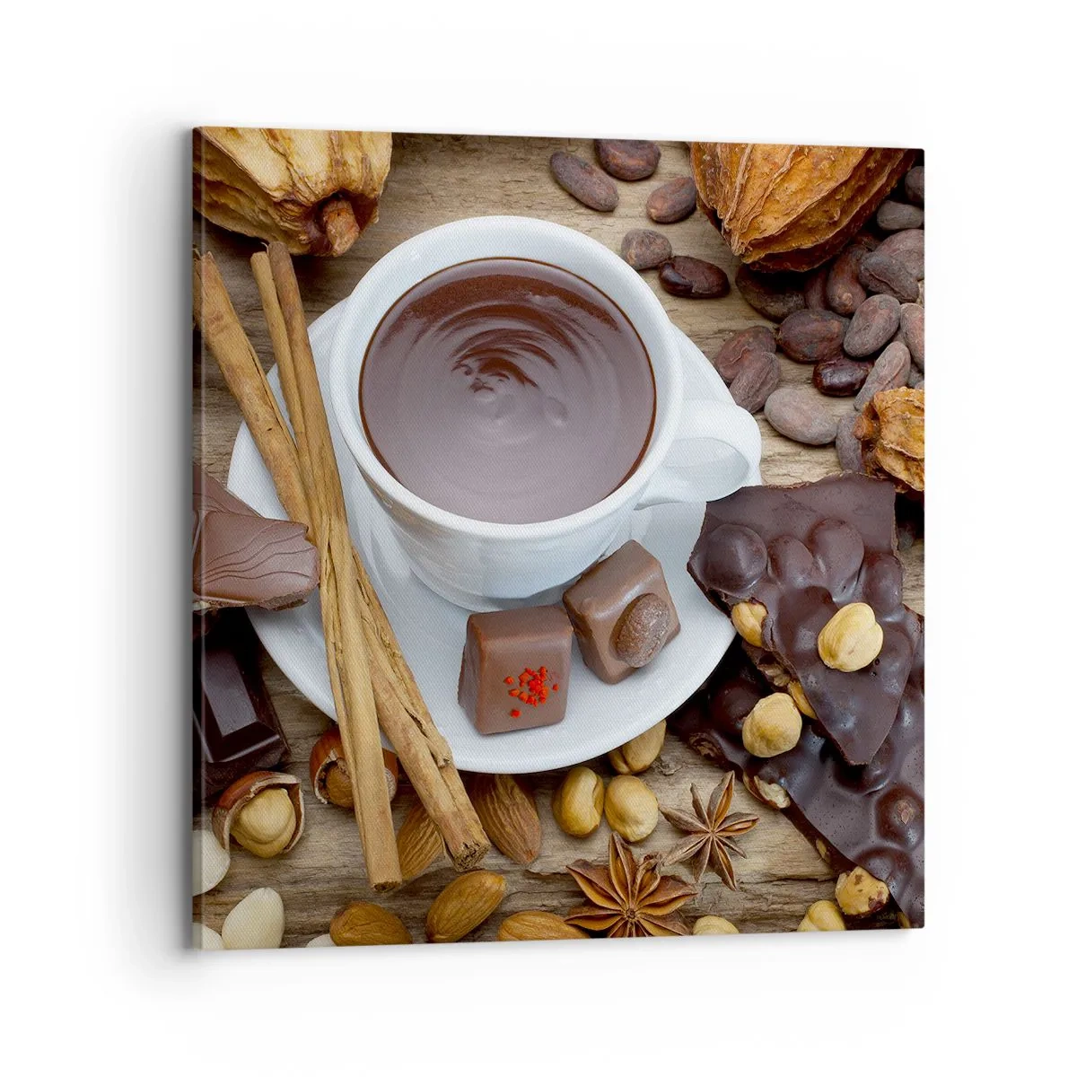 Quadro em tela - Da fábrica de chocolate de conto de fadas - 70x70 cm