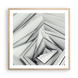 Pôster com moldura de carvalho claro - Cantos vivos - 60x60 cm