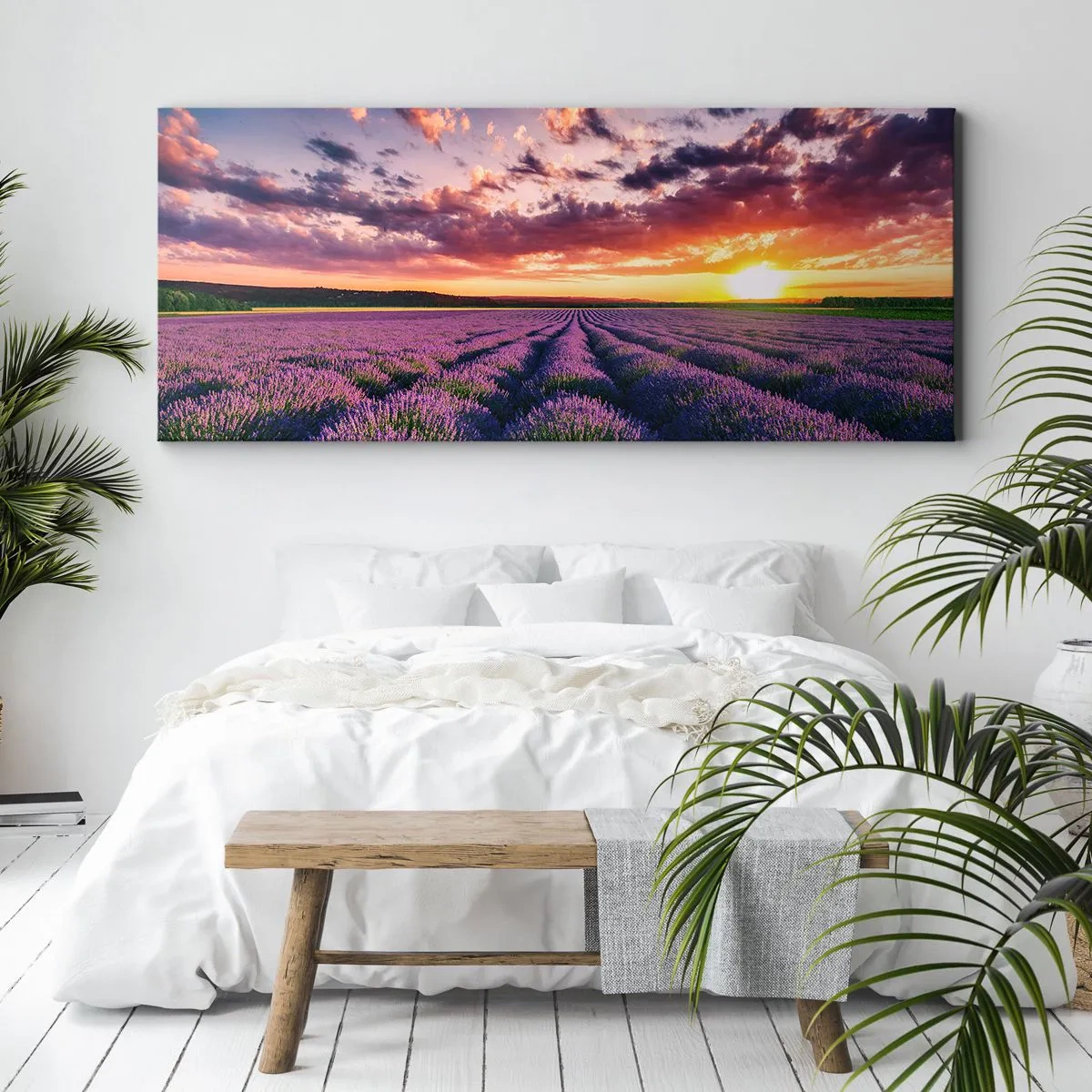 Quadro em tela - O mundo da lavanda - 120x50 cm