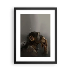Pôster com moldura preta - Certamente um pensador - 30x40 cm