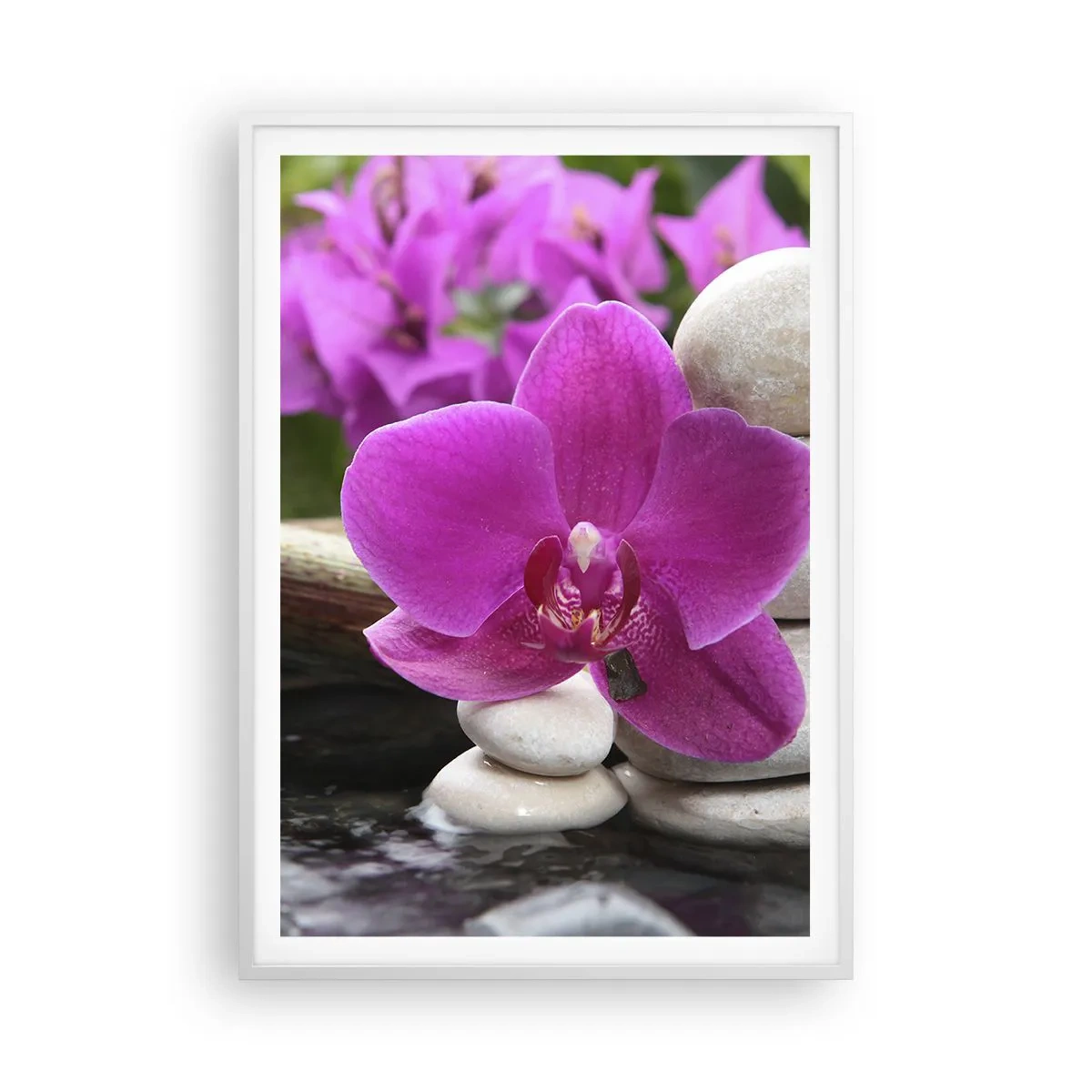 Pôster em moldura branca - Descanso imediato - 70x100 cm