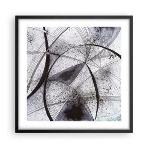 Pôster com moldura preta - Fantasia futurista - 50x50 cm