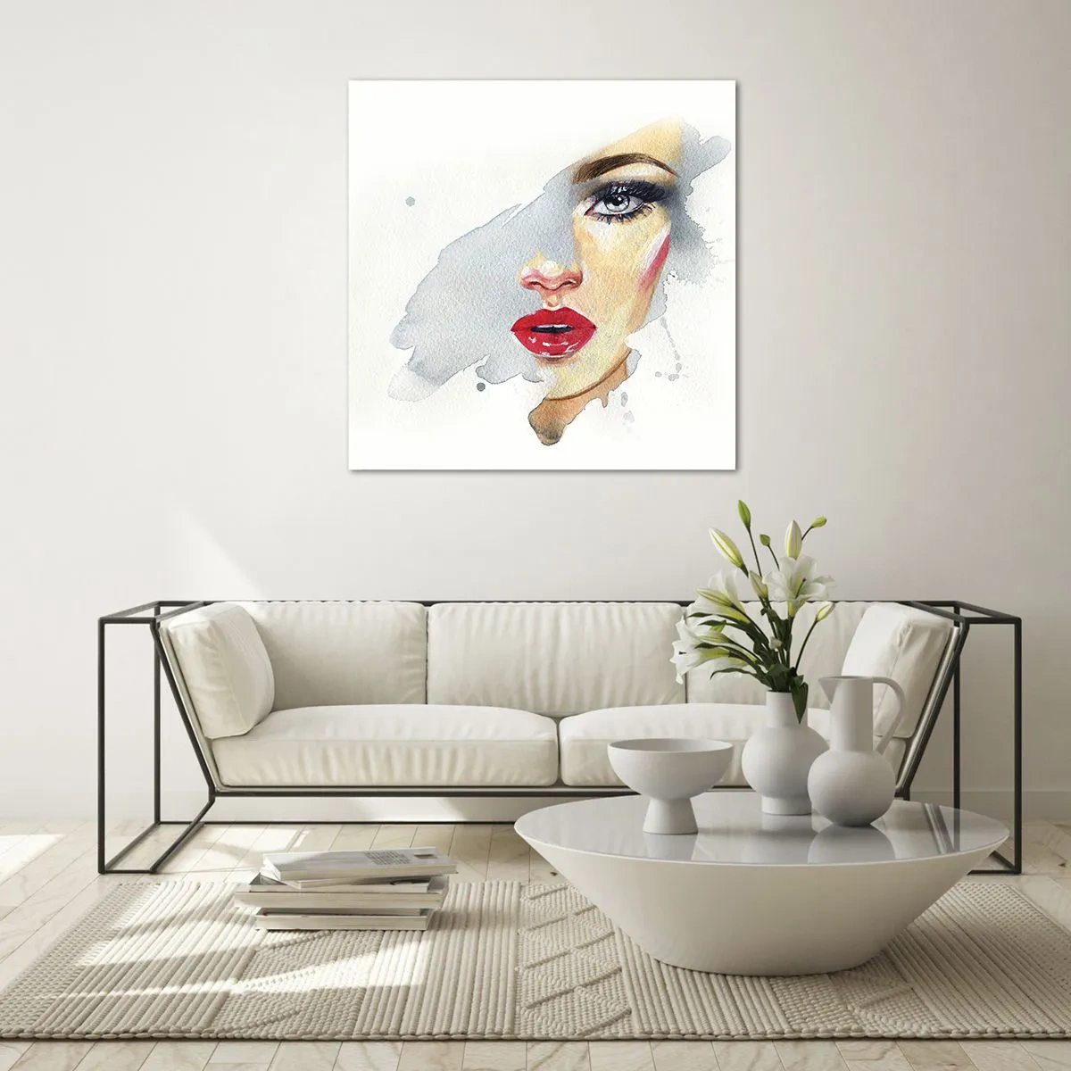 Quadro em vidro - Reflexão numa gota de água - 30x30 cm