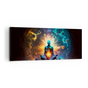 Quadro em tela - Paz cósmica - 100x40 cm