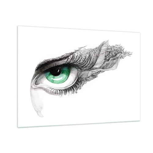 Quadro em vidro - Bonita e pronta para atacar - 100x70 cm