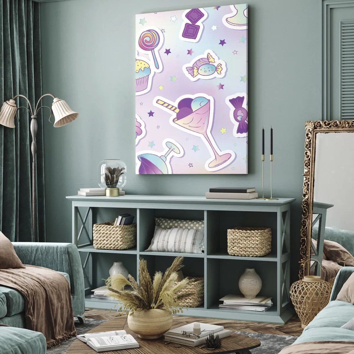 Quadro em tela - Tenha um aniversário todos os dias - 45x80 cm