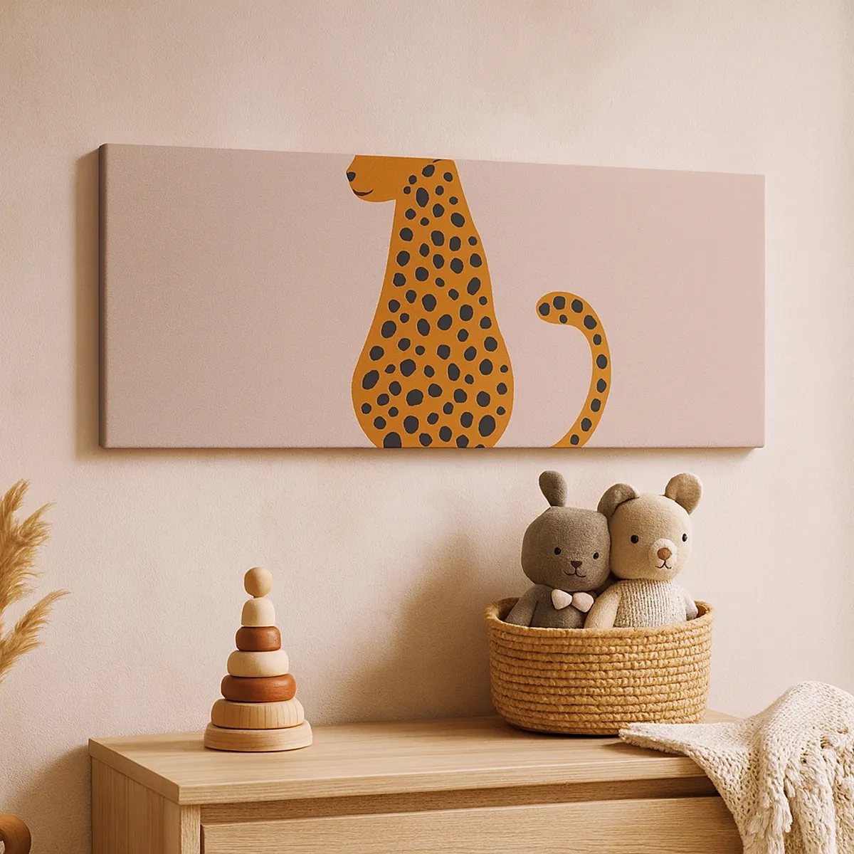 Quadro em tela - A estampa de leopardo está na moda - 30x30 cm