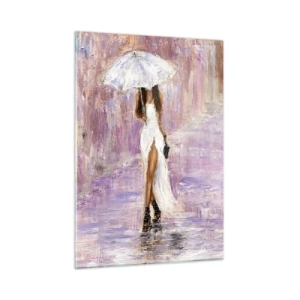 Quadro em vidro - Na chuva lilás - 50x70 cm