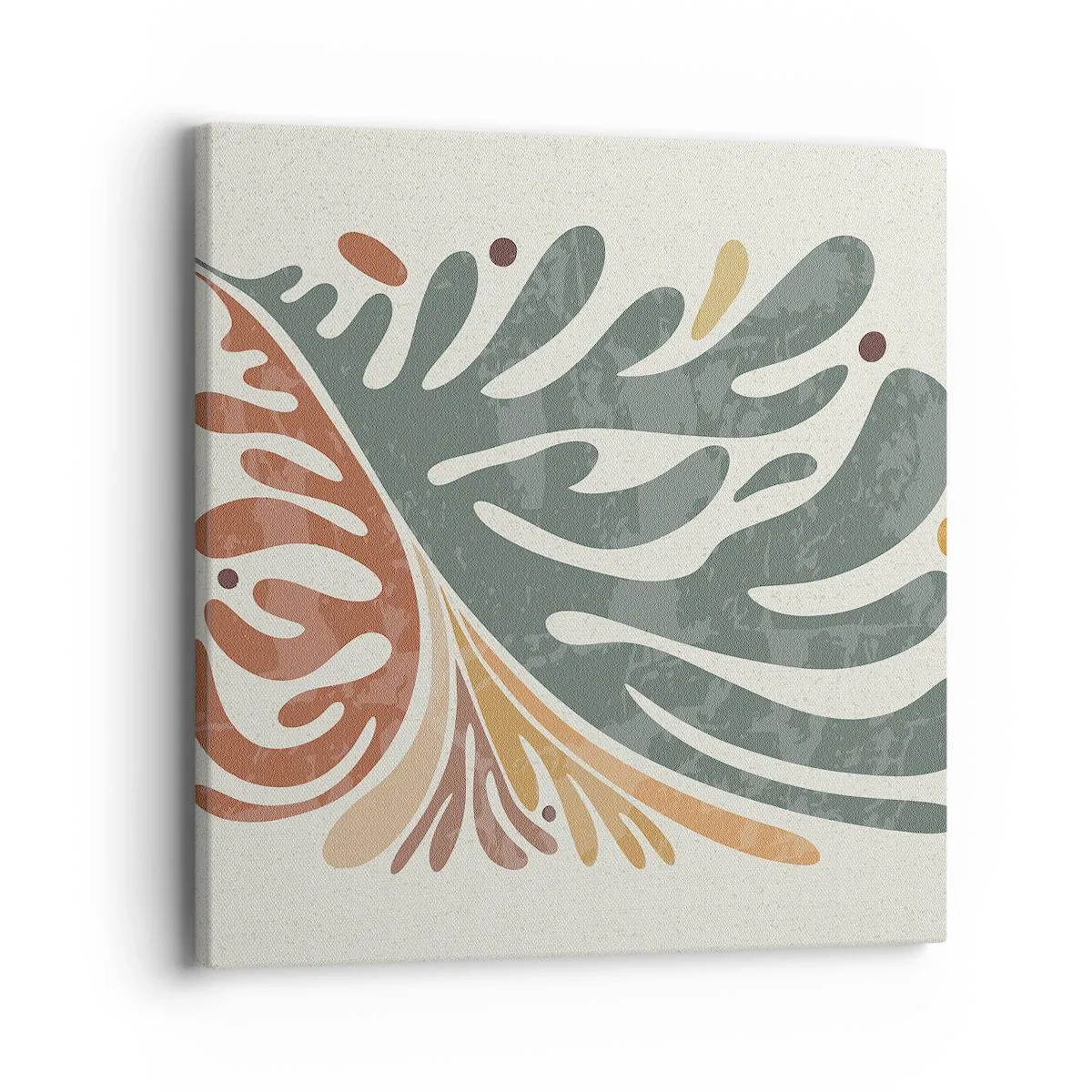 Quadro em tela - Folha multicolorida - 40x40 cm