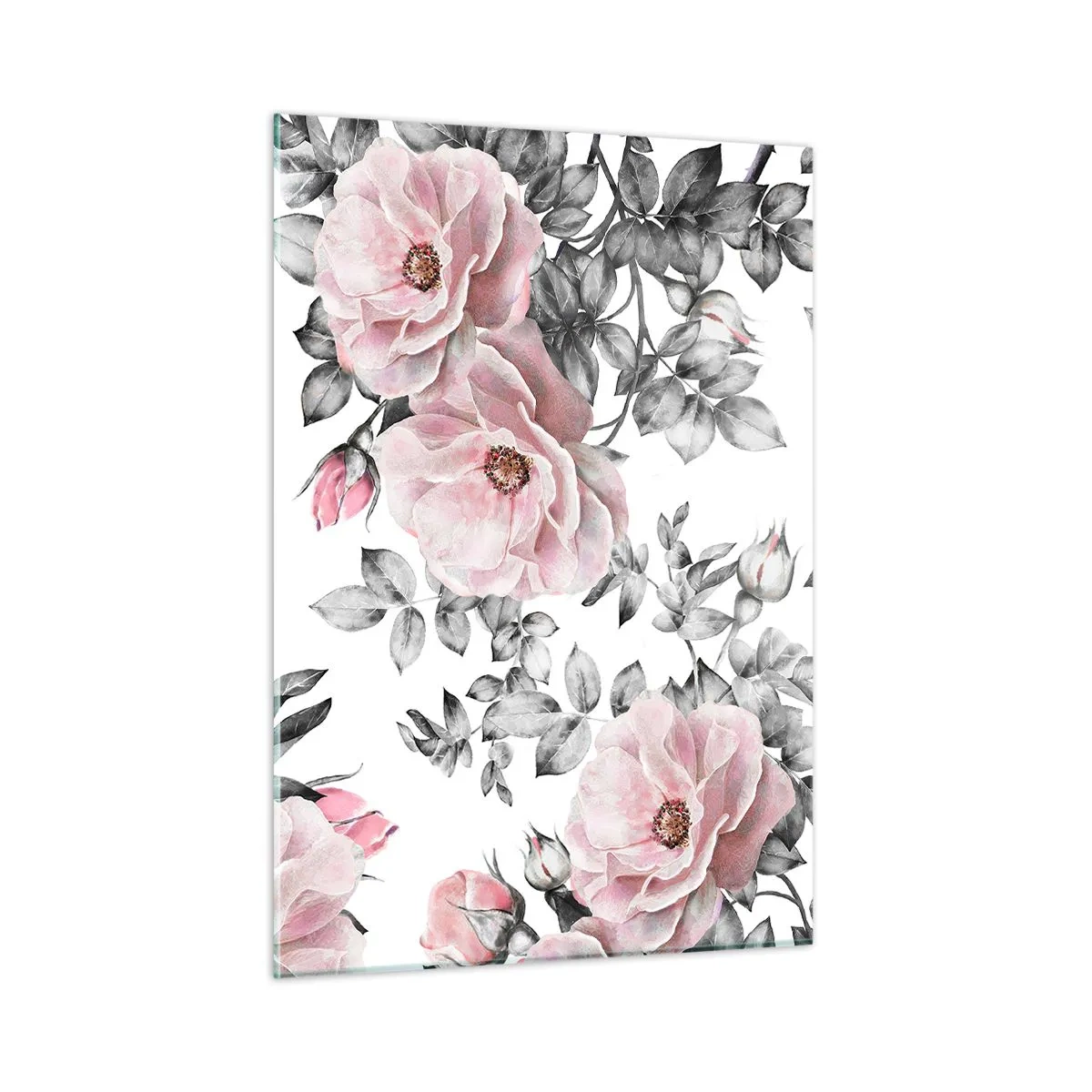 Quadro em vidro - Perder-se nas rosas - 50x70 cm