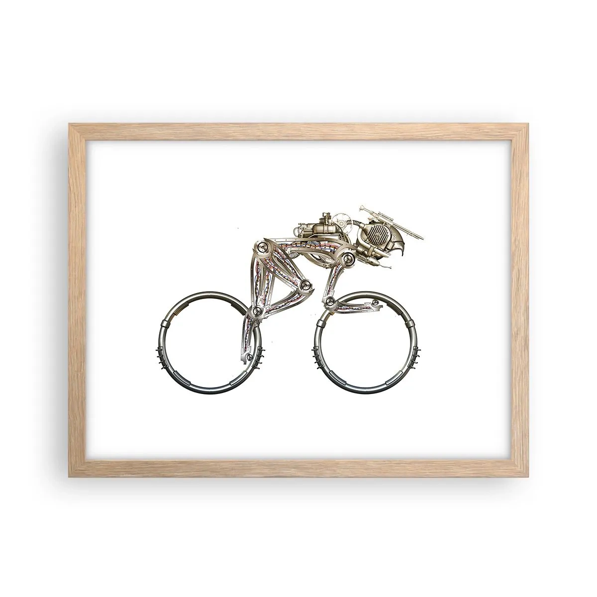 Pôster com moldura de carvalho claro - Uma ótima máquina - 40x30 cm