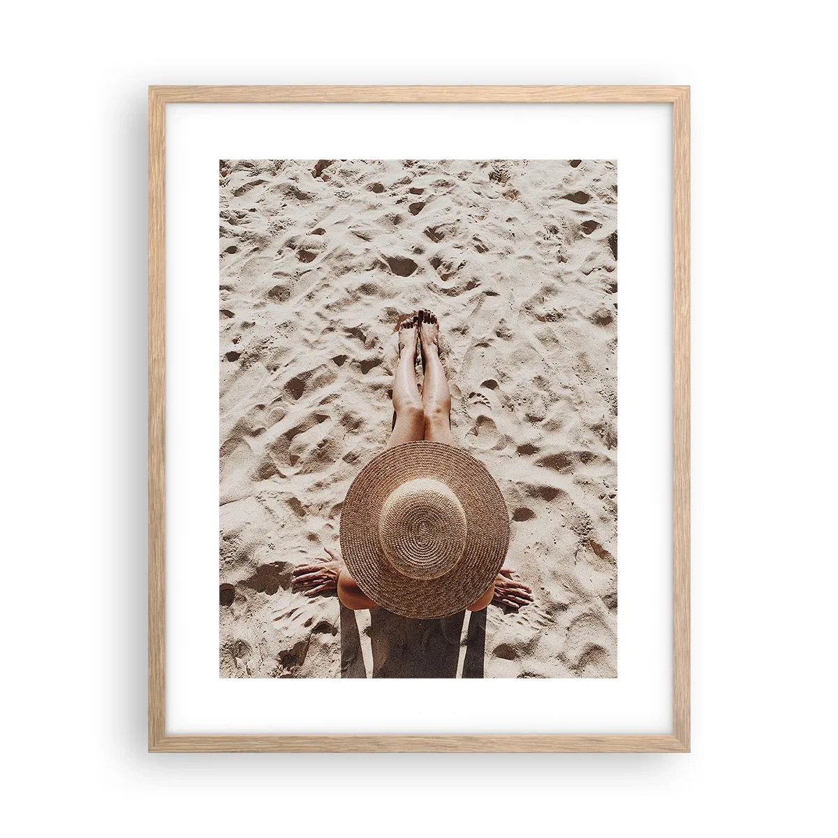 Pôster com moldura de carvalho claro - Hora de sonhar - 40x50 cm