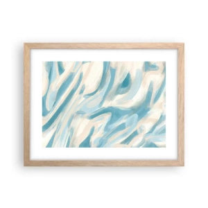 Pôster com moldura de carvalho claro - Brisas de primavera - 40x30 cm