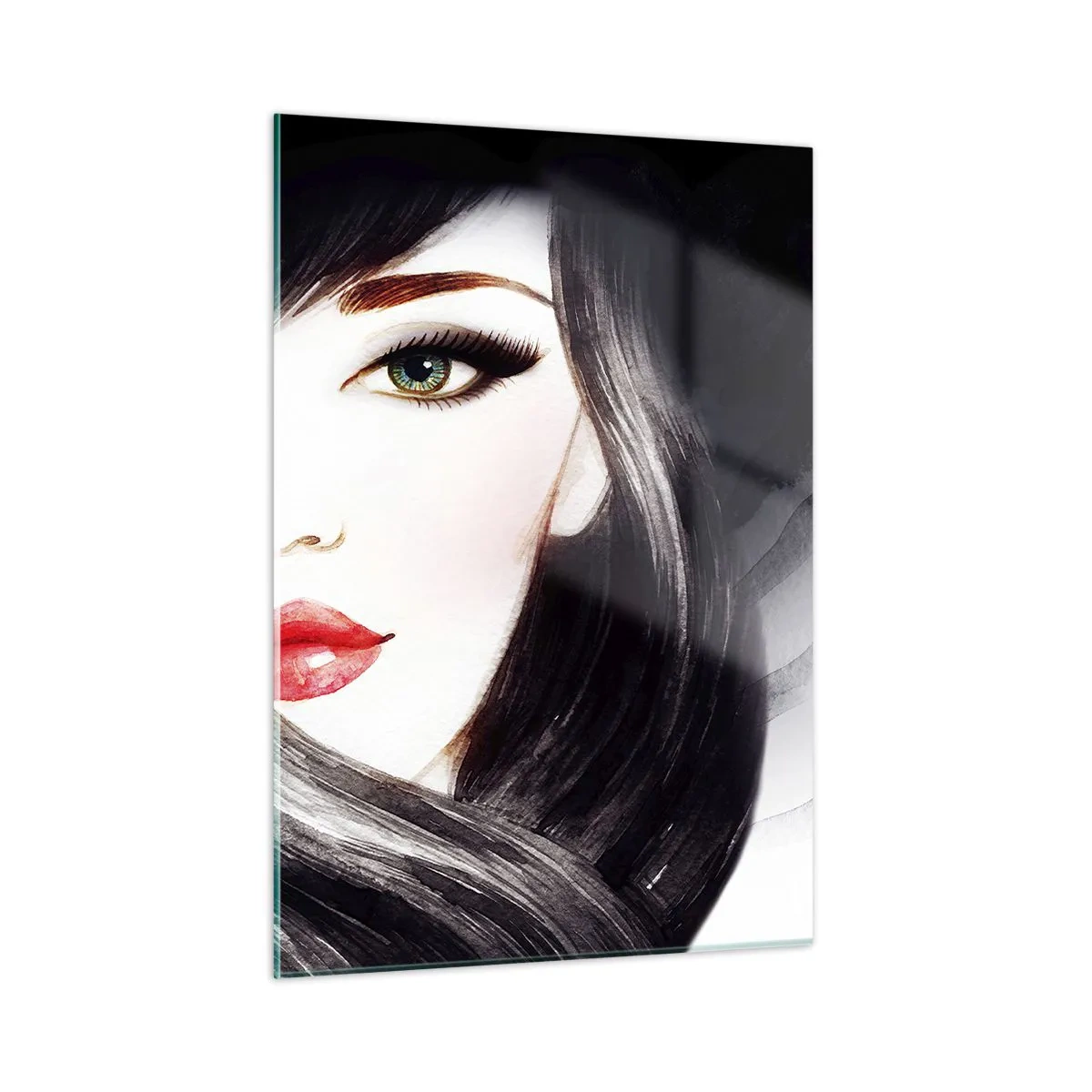 Quadro em vidro - Olhar de safira - 50x70 cm