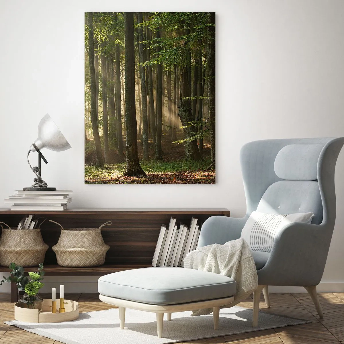 Quadro em vidro - Radiante em uma manhã de primavera - 50x70 cm