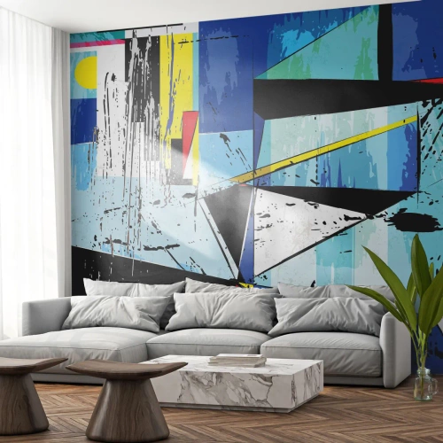 Papel de Parede Premium Sand - Olhar por um outro ângulo... - Abstração, Pedaço, Padrão Moderno - 250x175 cm