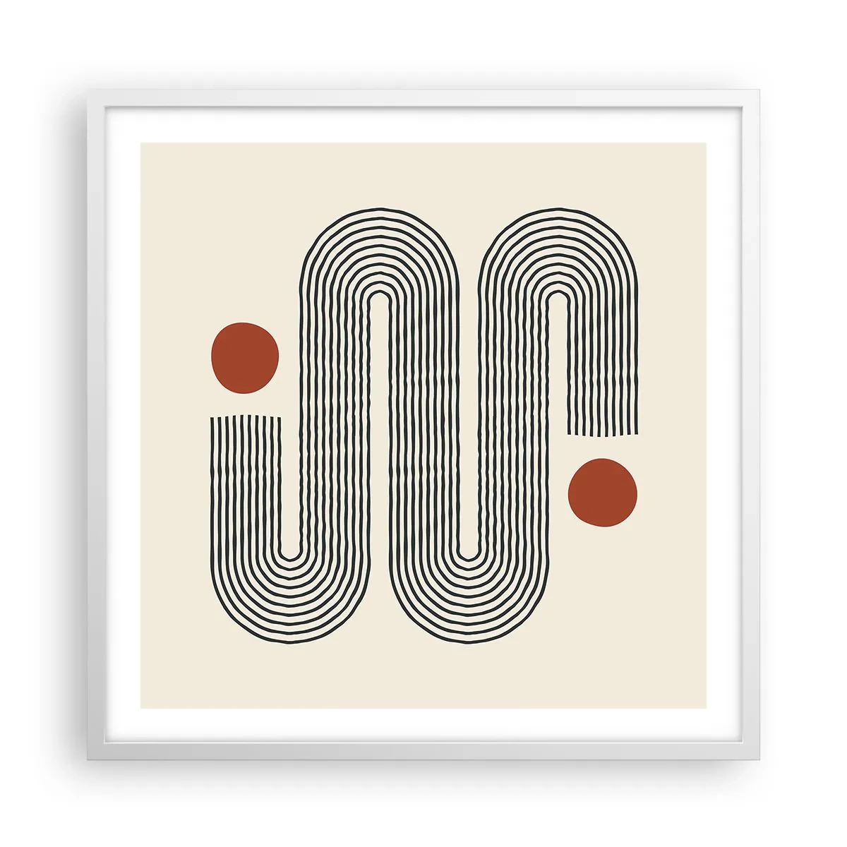 Pôster em moldura branca - Do início ao fim - 60x60 cm