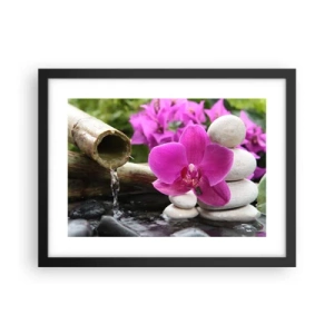 Pôster com moldura preta - Descanso imediato - 40x30 cm