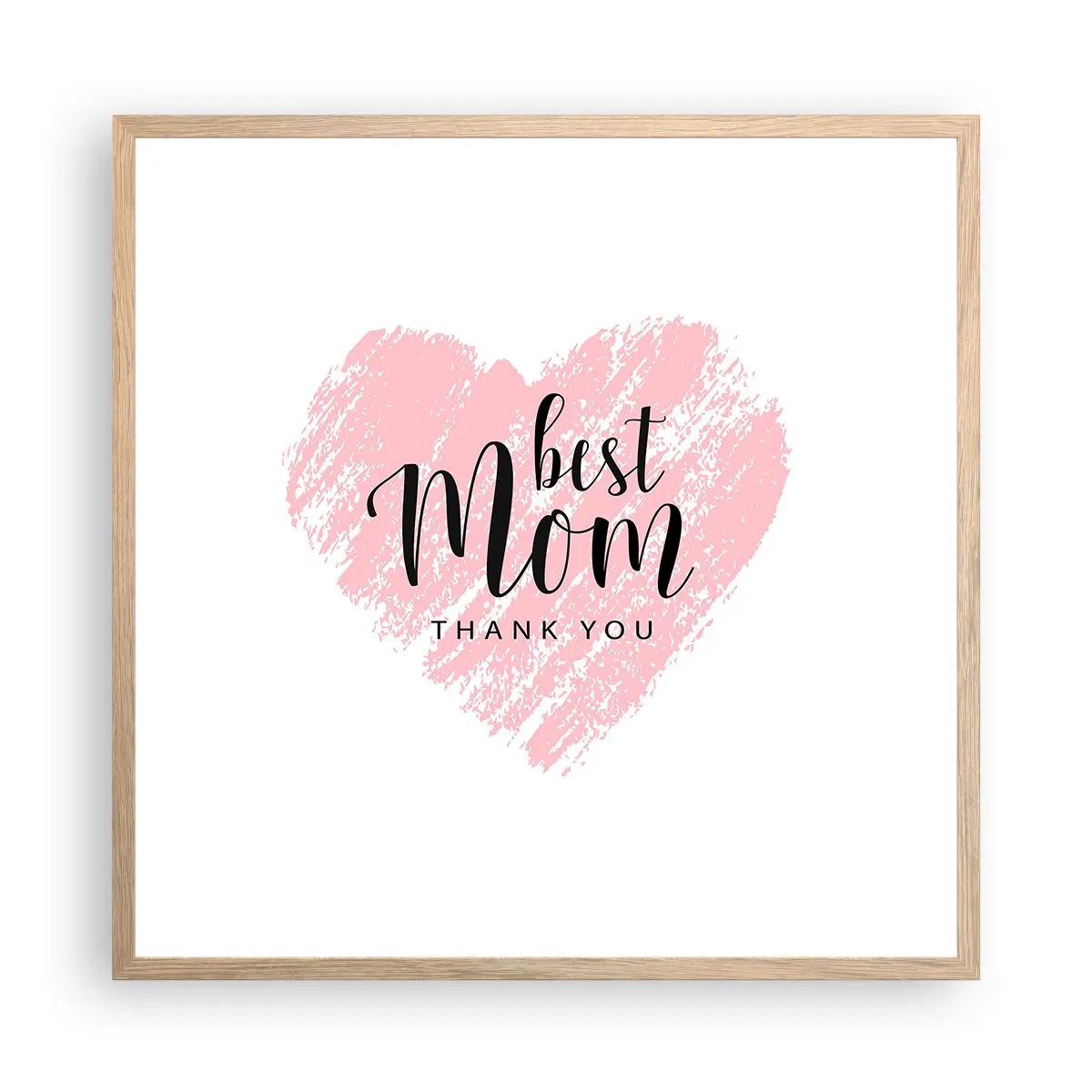 Pôster com moldura de carvalho claro - Sempre o momento certo - 60x60 cm