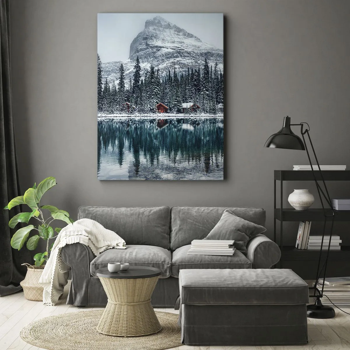 Quadro em tela - Retiro canadense - 65x120 cm