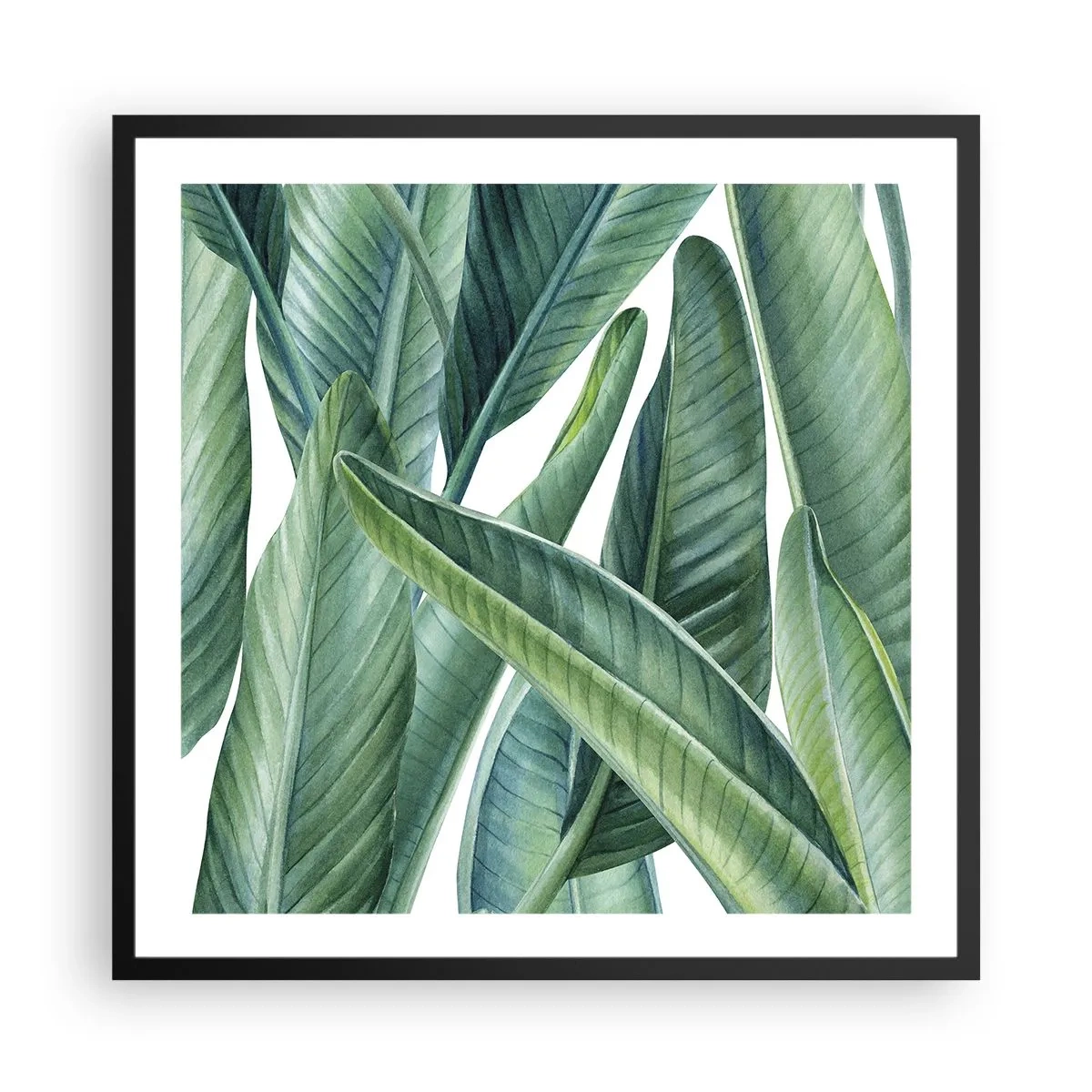 Pôster com moldura preta - O próprio verde - 60x60 cm