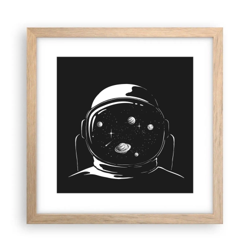 Pôster com moldura de carvalho claro - Bela Vista - 30x30 cm