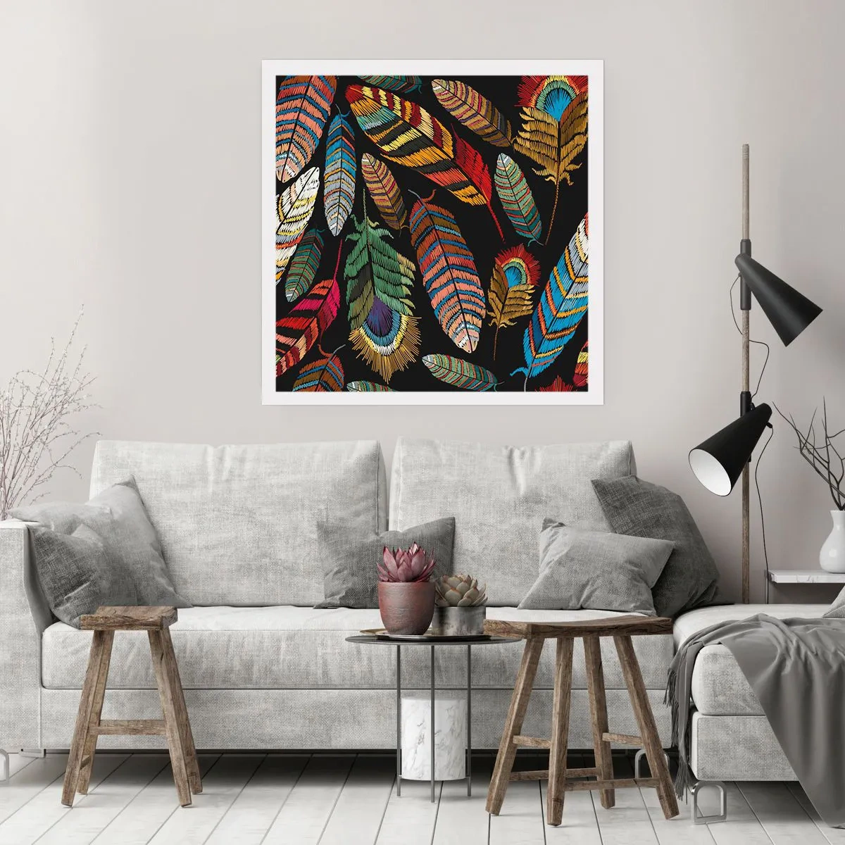 Pôster - O carnaval dos pássaros - 50x50 cm