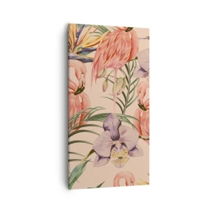 Quadro em tela - Balé rosa em flores - 55x100 cm