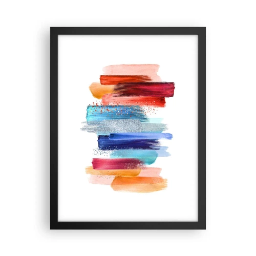 Pôster com moldura preta - Para cima e para baixo  - 30x40 cm