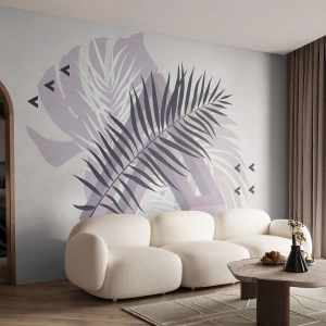 Papel de Parede Standard Eco - A sombra de uma sombra - Gráficos, Folha de palmeira, Pedaço - 450x315 cm