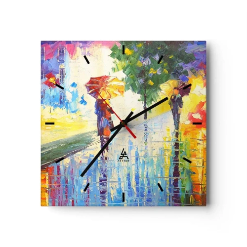 Relógio de parede - Relógio em vidro - E tudo está claro - 30x30 cm