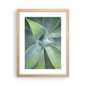 Pôster com moldura de carvalho claro - O nascimento da vegetação - 30x40 cm