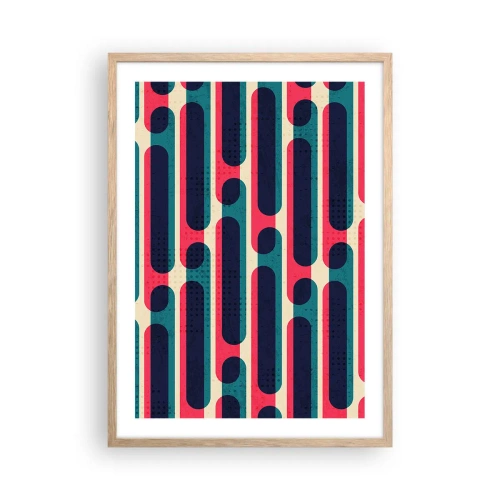 Pôster com moldura de carvalho claro - Avançado e profundo - 50x70 cm