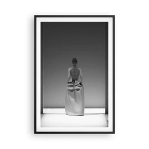 Pôster com moldura preta - Simplicidade refinada - 61x91 cm