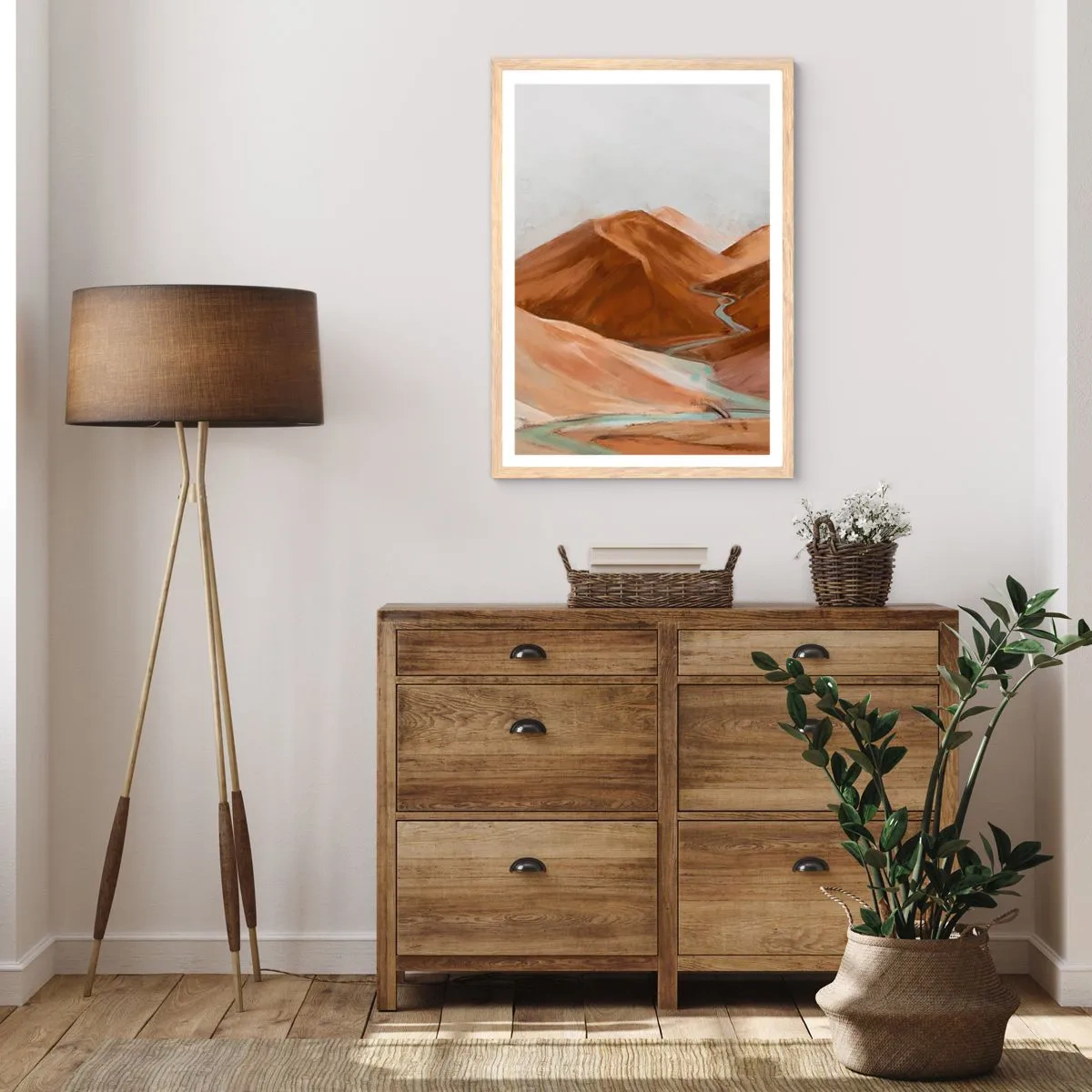 Pôster com moldura de carvalho claro - Para a fonte - 30x40 cm