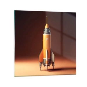 Quadro em vidro - Tudo começa com um sonho - 30x30 cm