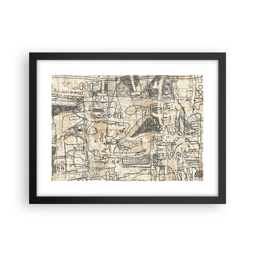 Pôster com moldura preta - À espera de ser decifrado - 40x30 cm