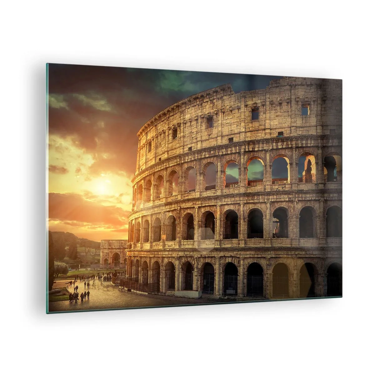 Quadro em vidro - Uma impressão colossal - 70x50cm - Monumento colossal - Decoração de parede moderna para a sala de estar e quarto ARTTOR