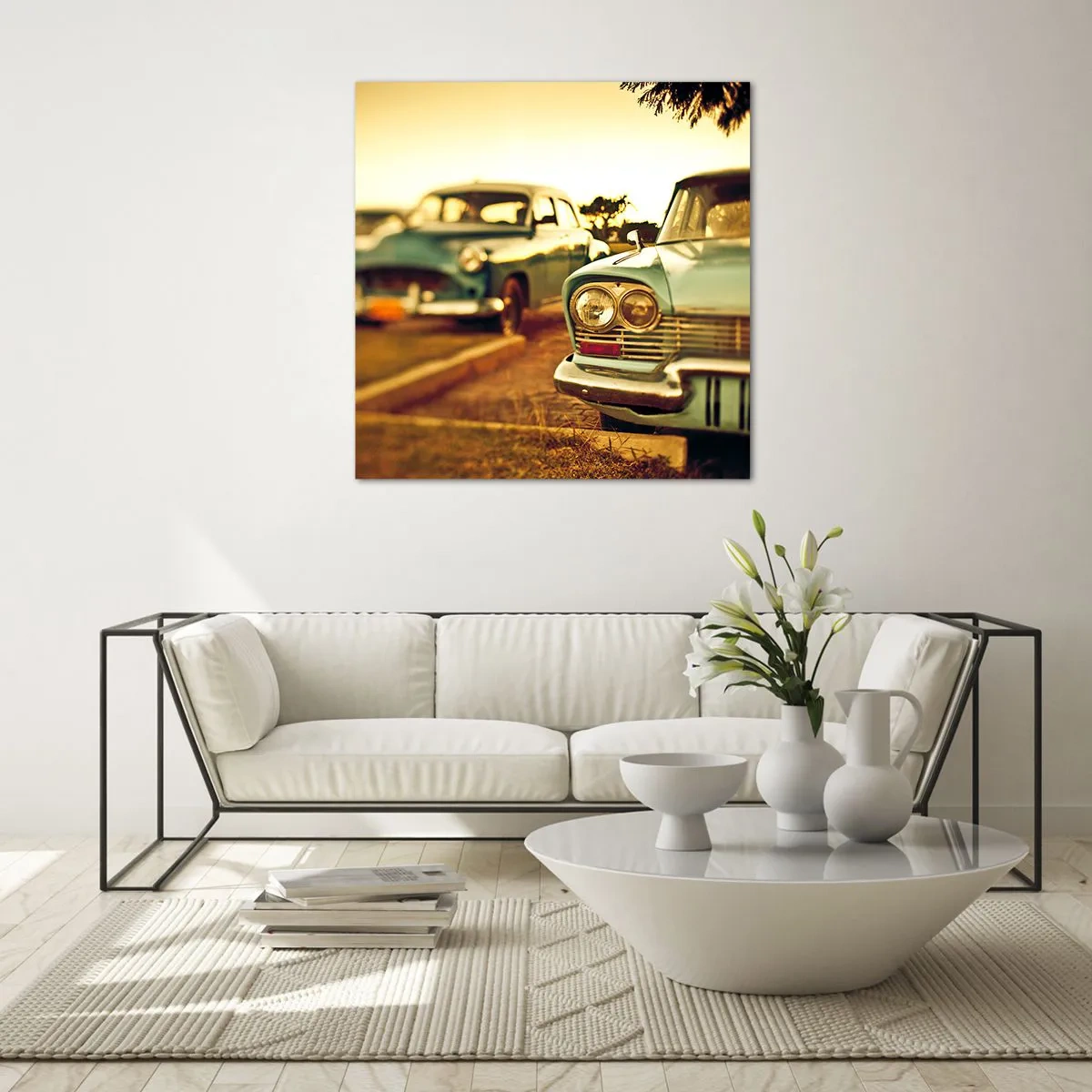 Quadro em vidro - Vamos esperar para ver - 30x30 cm